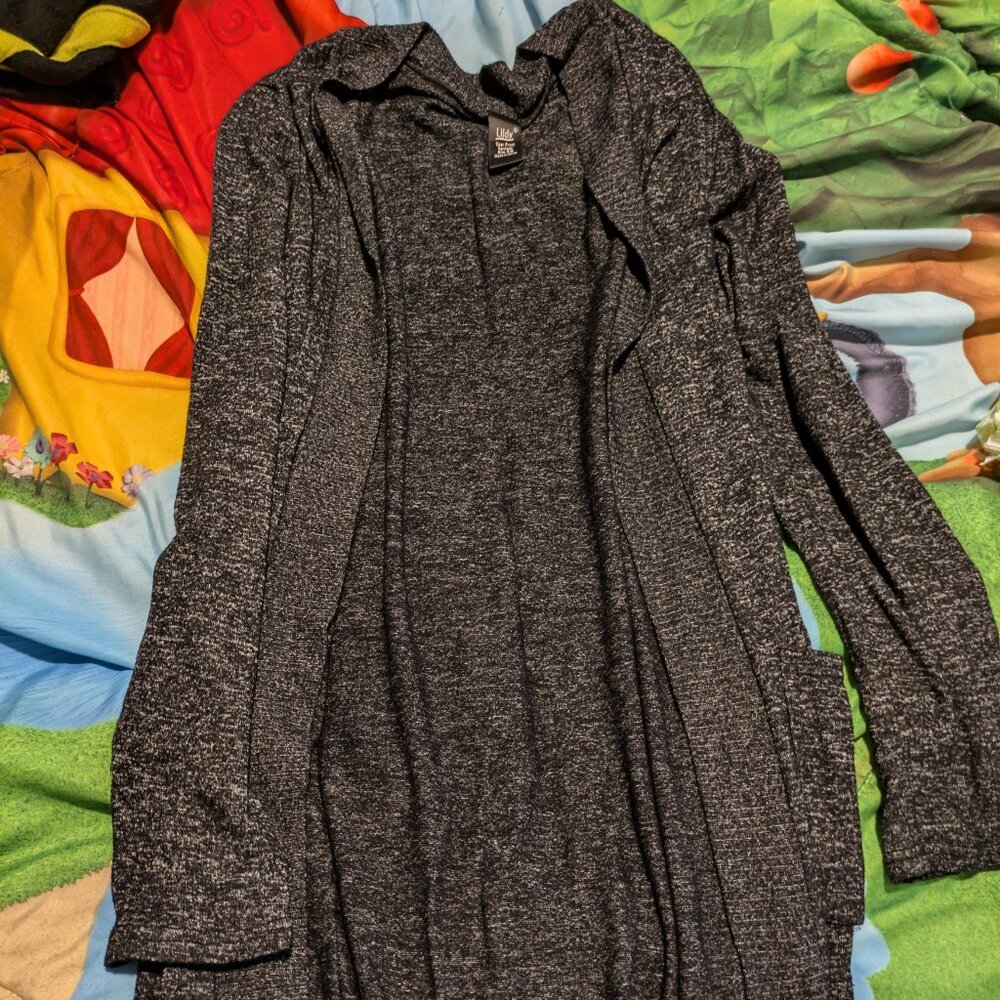 Gray cardigan